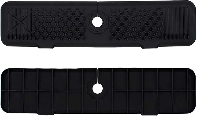 24 Inch Faucet Mat for Kitchen Sink Silicone Sink Splash Guard 5° Slope Faucet by Unknown
