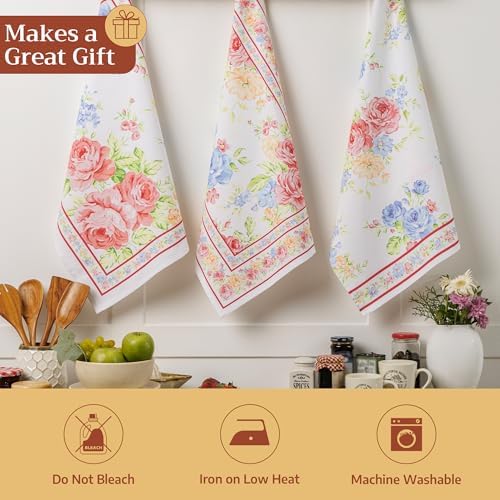 Maison d' Hermine Kitchen Towels Set of 3 Reusable 100% Cotton 27.50" x 20" - Image 5