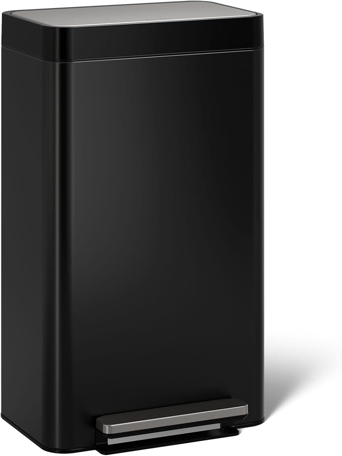 Kohler K-20941-BST Kitchen Trash Can, 8 Gallon Trash Can Trash by Unknown