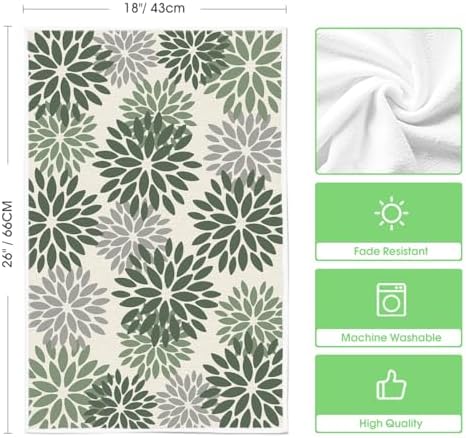 Artoid Mode Light Green Stripes Home Sweet Home Boho Spring Kitchen Towels Dish - Image 6
