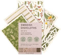 Swedish Dishcloths, Vintage Plant-Based Cellulose, 6.7x7.5 Inch, Super Absorbent by MosJos