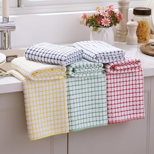 Mordimy Cotton 8 Pack Terry Kitchen Towels, 16 x 25 Inches - Image 2