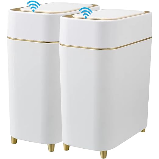 2-Pack - Automatic Compact Trash Can - Smart Garbage Can | Waste Basket by Yatmung