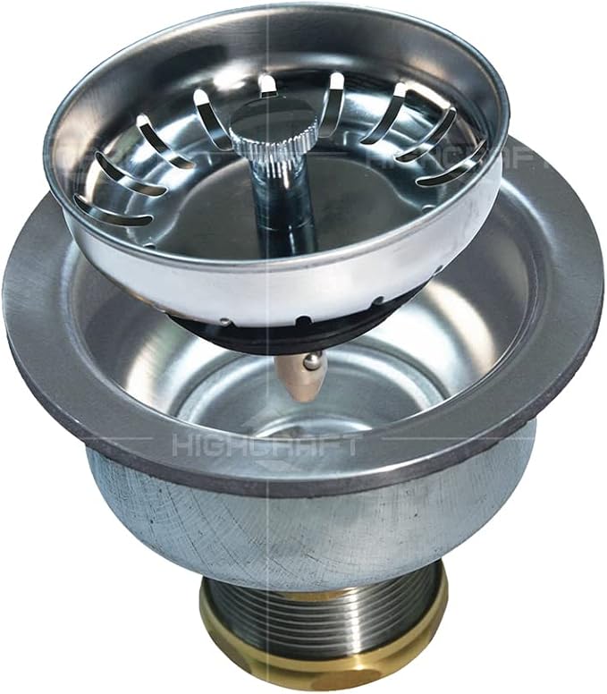 Highcraft 9754 Kitchen Sink Stainless Steel Drain Assembly - Image 7