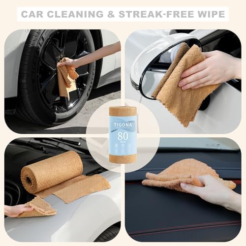 80 Pack Microfiber Cleaning Cloth Roll Reusable Paper Towels 12"x12" Tear Away - Image 6