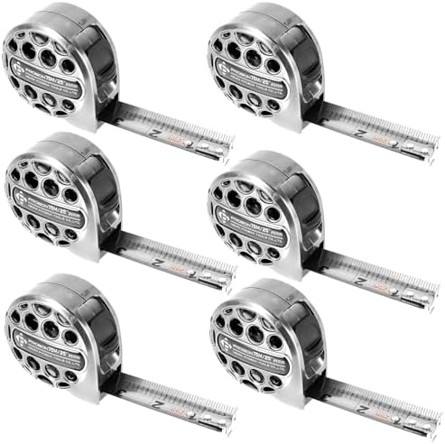 6PCS Tape Measure 25Ft/7.5M Double Side Scale Metric/Imperial Mesuring Tape by Unknown