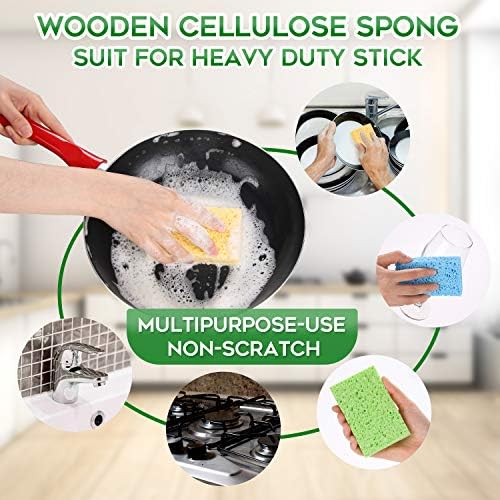 PANYEE Cleaning Scrub Colored Sponge, Non-Scratch Kitchen Cellulose Dishwashing - Image 5