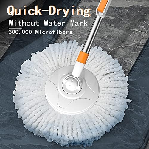 Spin Mop 61in Long Handle 5 Refills Large Floor Mop and Bucket Set System - Image 6