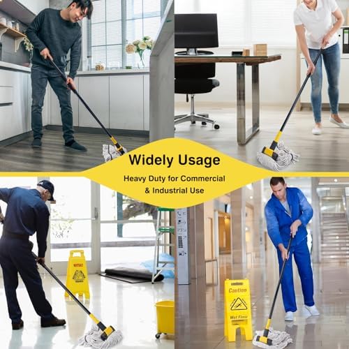 KeFanta 60" Heavy Duty Commercial Mops, Looped-End String Industrial Mop - Image 2