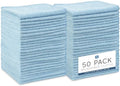 S&T INC. Microfiber Cleaning Cloth, 50 Pack, 11.5" x 11.5", Light Blue by STINC