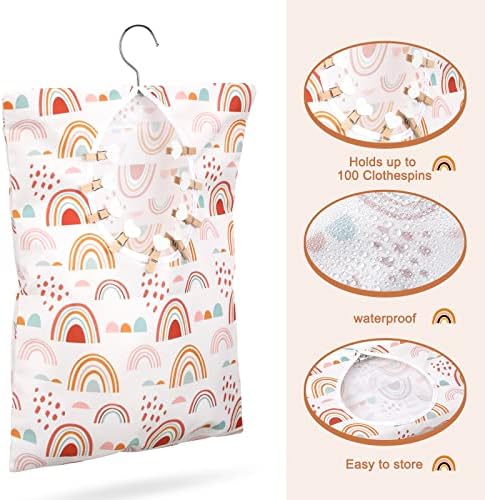 Woanger 2 Pcs Clothes Pin Bag 15 X 11 In Clothespin Holder - Image 3