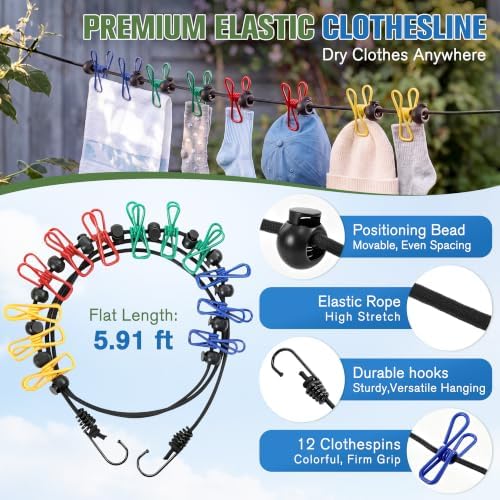 Saillong Portable Travel Washing Machine Bag & Retractable Clothesline - Image 3