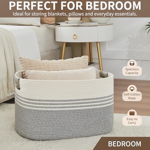 Laundry Hamper with Handles, 72L Rope Laundry Basket - Image 6