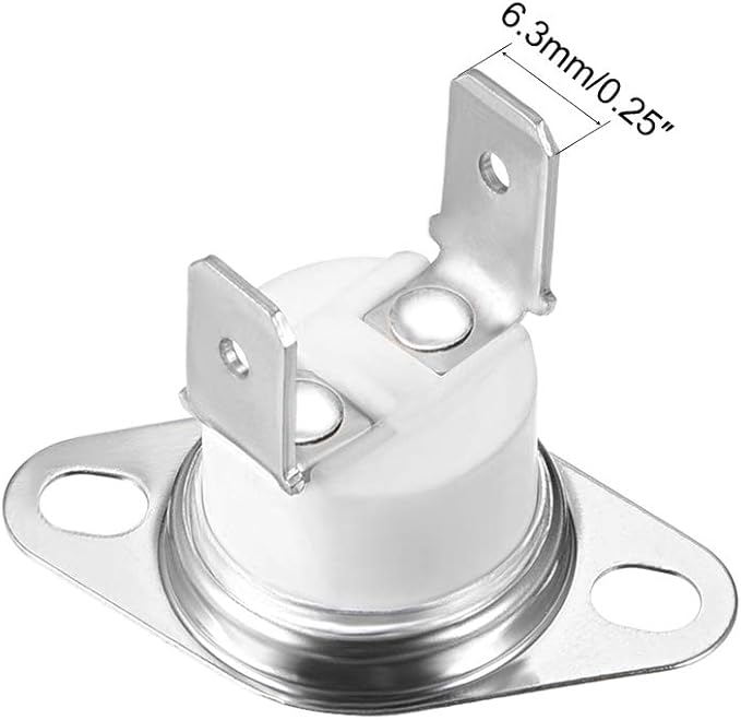 uxcell KSD301 Thermostat 200°C/392°F 10A Normally Closed N.C Adjust Snap Disc Temperature Switch for Microwaves,Oven,Coffee Maker 2pcs,Ceramic Material