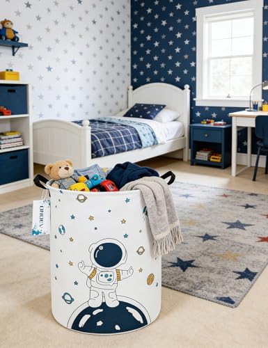 Round Collapsible Astronaut Space Laundry Hamper - Image 6