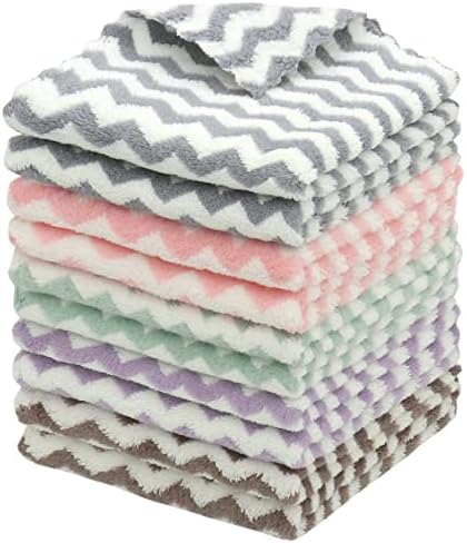 Microfiber Cleaning Cloth, 10 Pack Dish Rags, Mix Color by HFGBLG