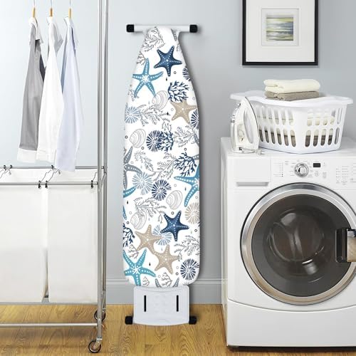 Extra Thick Ironing Board Cover and Pad, Coral Starfish Coastal 15x54 Ironing - Image 5