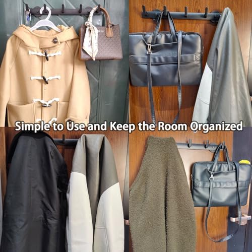 Strong Magnetic Coat Hooks-5 Hooks Matte Black Magnetic Hanger Holder-Heavy - Image 6