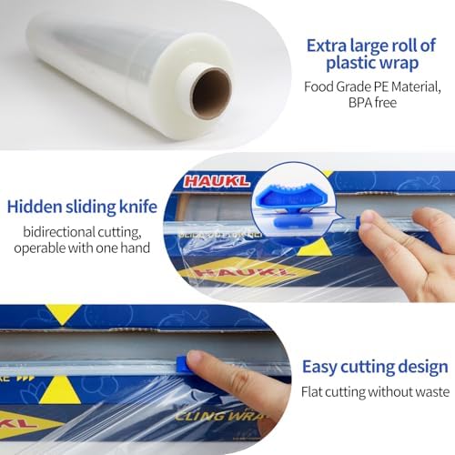HAUKL Plastic Food Wrap with Slider Cutter - Image 3