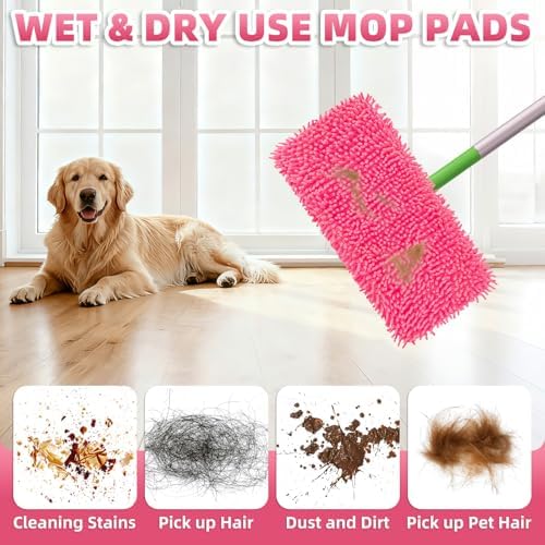 8 Pack Reusable Mop Pads for Swiffer, Microfiber Dry Sweeping Cloths - Image 3