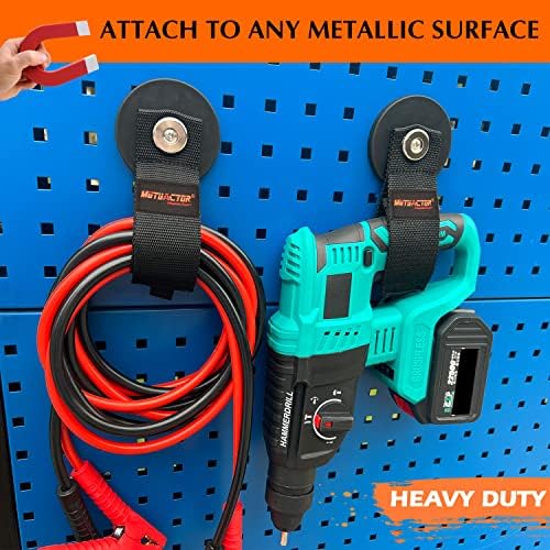 MUTUACTOR Magnetic Hooks, Anti-Slip Rubber Coated Magnets Large Capability Cable - Image 2