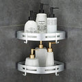 Corner Caddy Bathroom Shower Shelf Wall Mounted No Drilling 2 Tier Storage by Hoomtaook