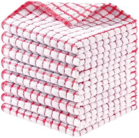 Homaxy 8 Pack Terry Kitchen Dish Cloths by Homaxy