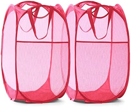 TECHMILLY Collapsible Mesh Pop Up Laundry Hamper by TECHMILLY