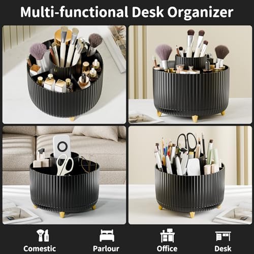 fanado 360° Rotate Makeup Brush Holder Organizer, Makeup Organizers Countertop - Image 3