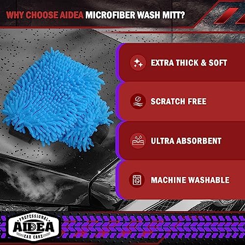 AIDEA Car Wash Mitt Microfiber, Car Wash Brush - Image 3