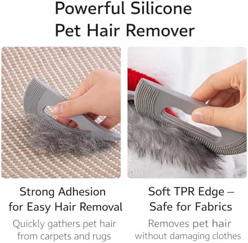 Pet Hair Remover 3-Pack, Dog & Cat Fur Removal Tool Set, Copper Carpet Scraper - Image 2