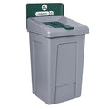 33 Gallon Compost Bin with Hinged Lid – Commercial Organic Waste Container with Venting and Cinches – Green Recycling Station for Kitchens, Cafeterias, and Institutions