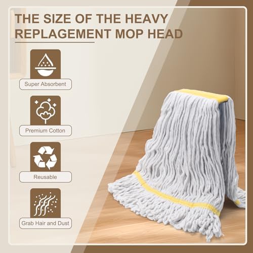 KeFanta 2 Pack Heavy Duty Mop Head Replacement, Commercial Industrial Heads | - Image 5