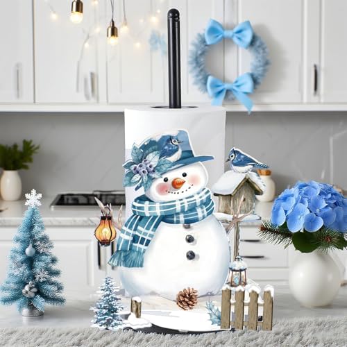 MorningRo Winter Paper Towel Holder Snowman Countertop Kitchen Decor and - Image 4