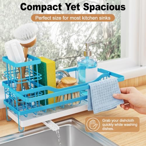 Sponge Holder for Kitchen Sink, Self-draining Sink Caddy - Image 4
