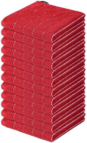 Homaxy 100% Cotton Terry Kitchen Dish Cloths, 12 Pack by Homaxy