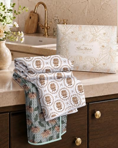 Miss Adola Reversible Microfiber Kitchen Towels Set of 2, Dusky Garden - Image 6