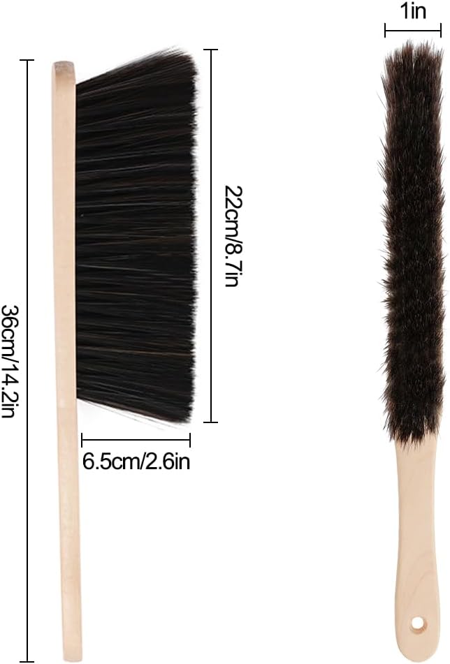 2 Pieces Wooden Dust Brush Hand Broom, Bench Brushes - Image 5