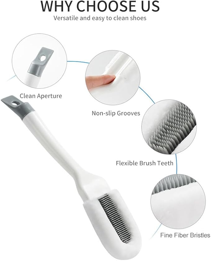 Andiker Professional Cleaning Shoe Brush, Hangable Soft Bristle Shoes Cleaning - Image 3