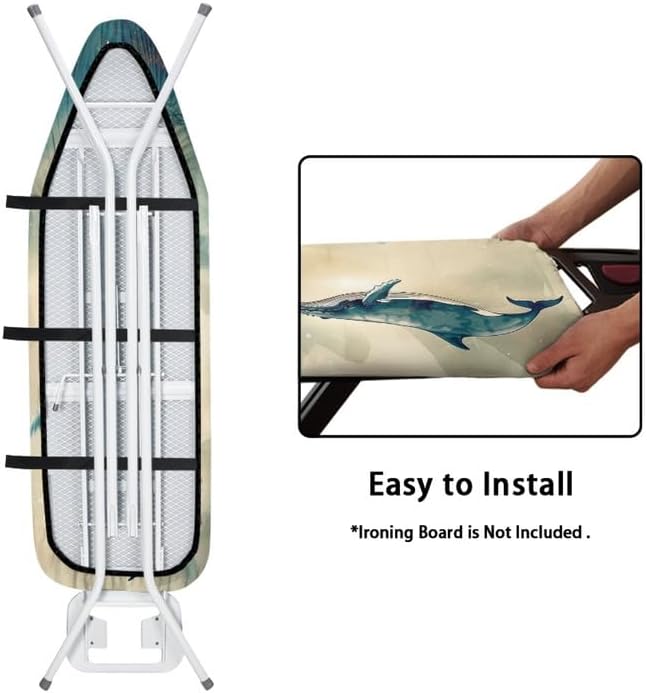 Ink Wash Painting Whales Steam Ironing Board Replacement Cover Chinoiserie - Image 5
