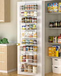 Moforoco White Narrow 9-Tier Over The Door Pantry Organizer, Pantry by MOFOROCO