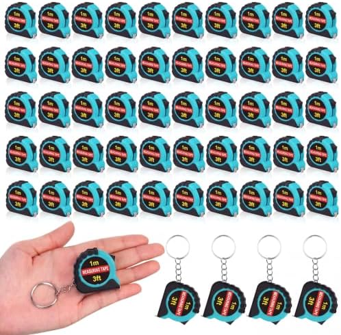 Kanayu 50 Pcs Mini Tape Measure Keychains 3 ft Small Retractable Measuring Tape by Kanayu