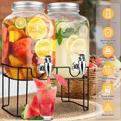 1 Gallon Glass Drink Dispensers - Image 3