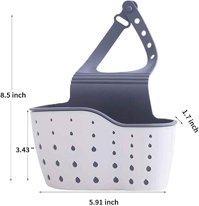 EC ELEGANTCHARM Kitchen Sink Caddy Sponge Holder Silicone Plastic Soap Holder - Image 2