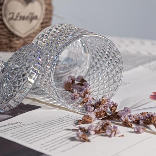 2 Pack Glass Qtip Holder, Apothecary Jars - Image 2
