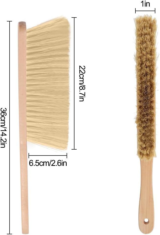 2 Pieces Wooden Dust Brush Hand Broom, Bench Brushes - Image 5