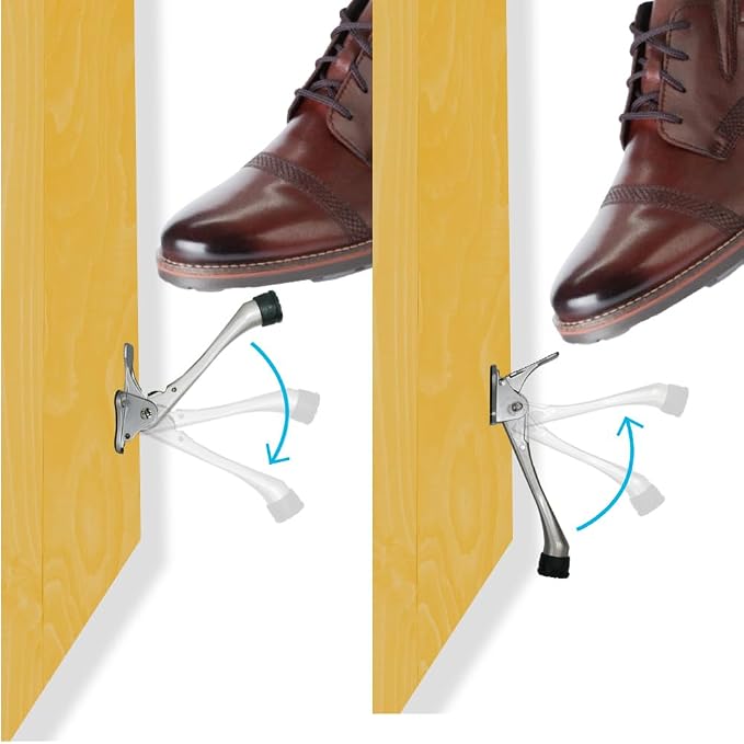 One Touch Kickdown Door Stopper, Door Holder, Heavy Duty Door Stops, Bottom of - Image 4