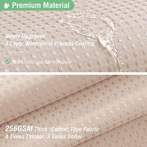 Dynamene Stall Waffle Shower Curtain 256 GSM Heavy Fabric 60x72 Blush Pink - Image 5