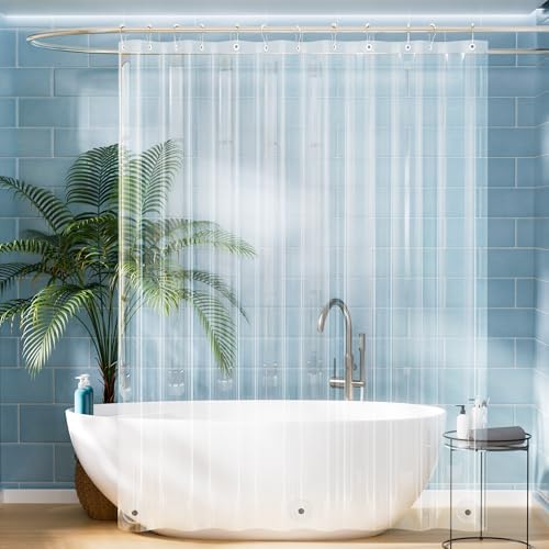 Titanker Clear Shower Curtain Liner, 72x80 PEVA Shower Liner Inside Shower by Titanker
