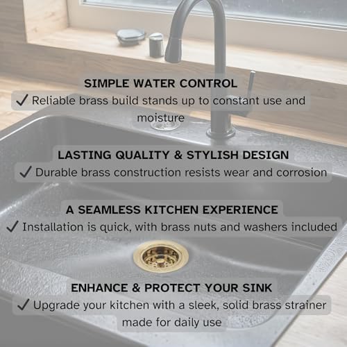 Westbrass A214-01 3-1/2" Post Style Large Kitchen Sink Basket Strainer - Image 3